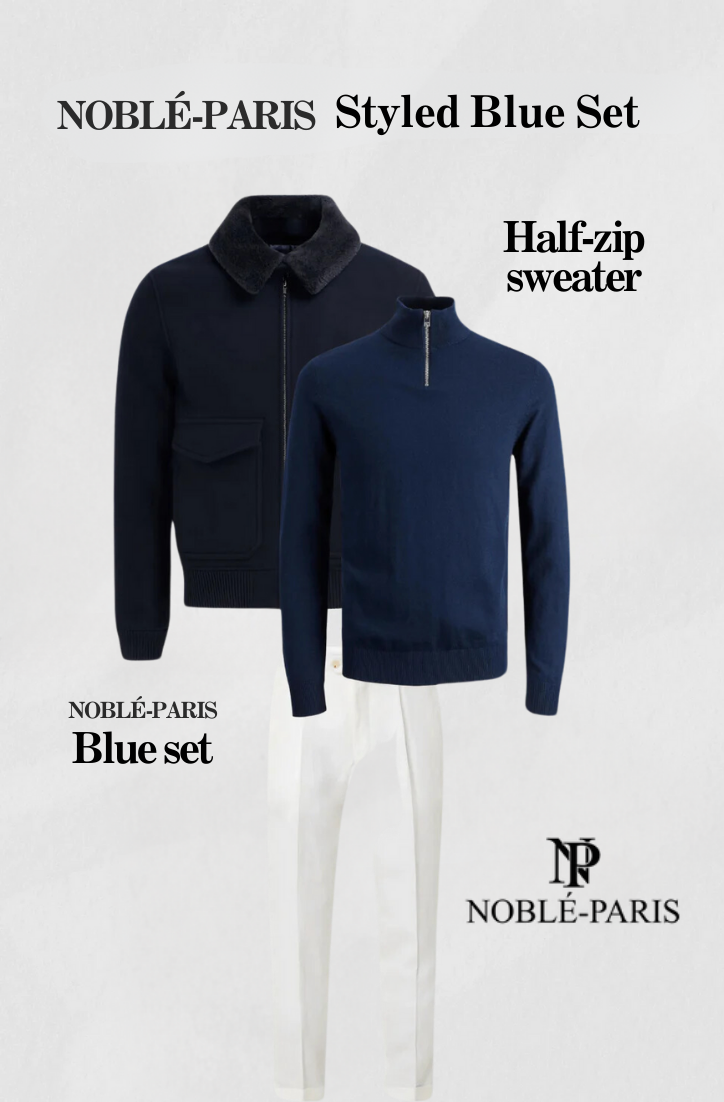 Noble - Ensemble bleu stylisé