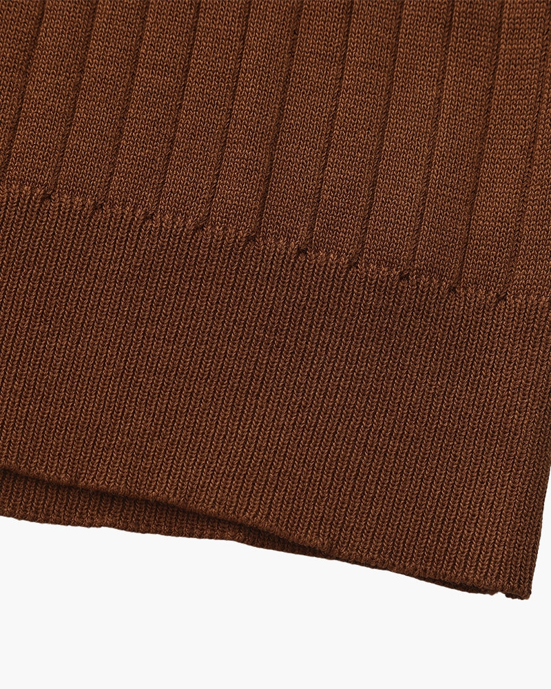 Premium Geripptes Poloshirt